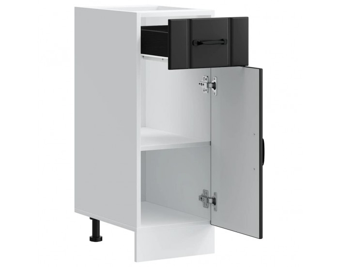 Sonata H Кухненски шкаф Lucca Черно инженерно дърво