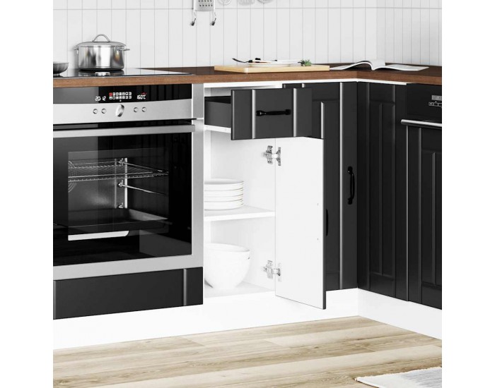 Sonata H Кухненски шкаф Lucca Черно инженерно дърво