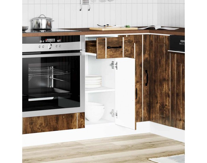 Sonata H Кухненски шкаф Lucca, опушен дъб, инженерно дърво