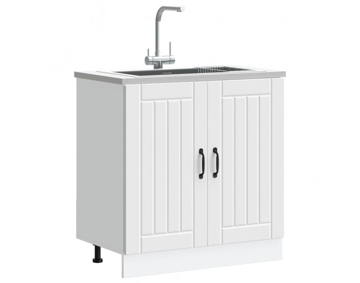 Sonata H Шкаф за мивка, Lucca, бял, инженерно дърво