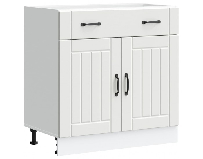 Sonata H Кухненски шкаф Lucca Бяла инженерна дървесина