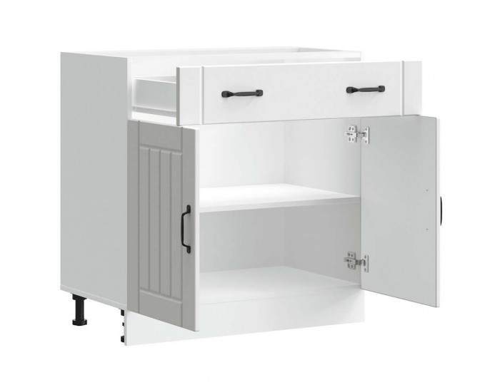 Sonata H Кухненски шкаф Lucca Бяла инженерна дървесина