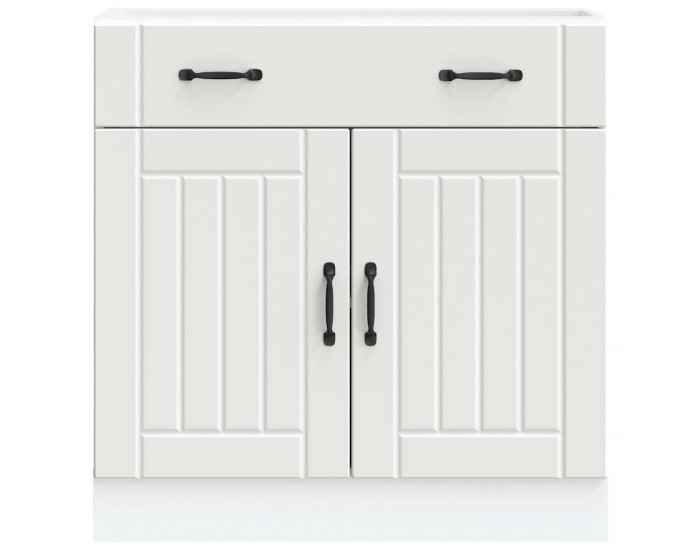 Sonata H Кухненски шкаф Lucca Бяла инженерна дървесина