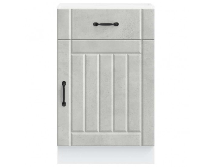 Sonata H Кухненски шкаф Lucca, бетонно сив, инженерно дърво