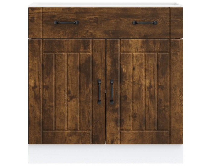 Sonata H Кухненски шкаф Lucca, опушен дъб, инженерно дърво