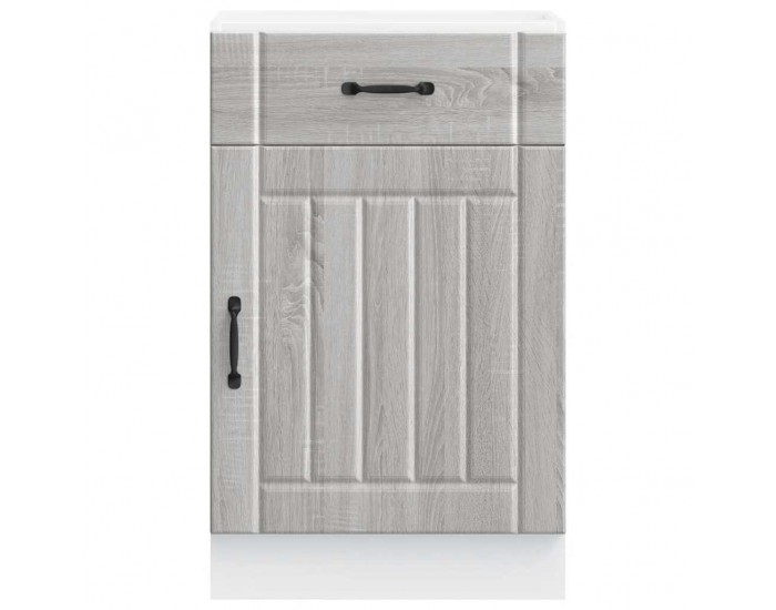 Sonata H Кухненски шкаф Lucca, сив сонома, инженерна дървесина