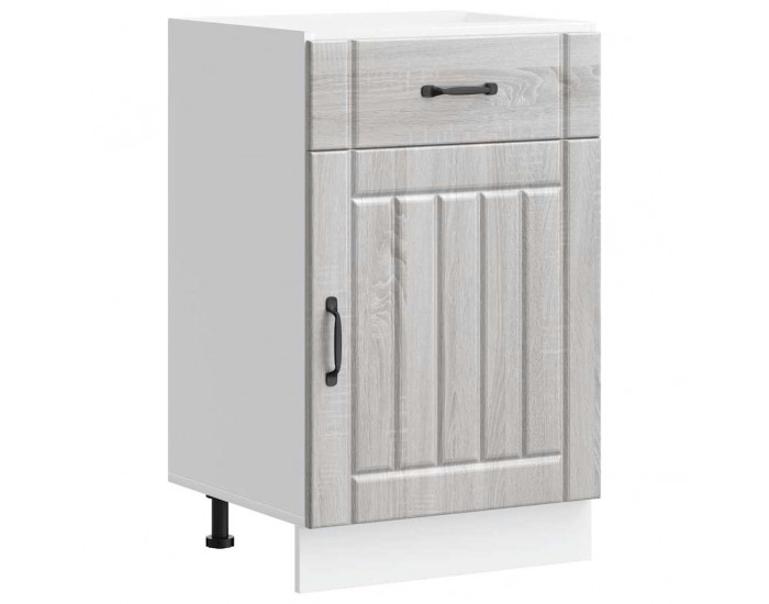 Sonata H Кухненски шкаф Lucca, сив сонома, инженерна дървесина