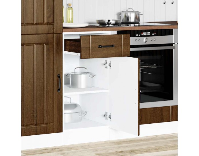 Sonata H Кухненски шкаф Lucca, кафяв дъб, инженерна дървесина