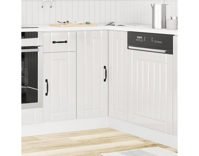 Sonata H Кухненски ъглов шкаф Lucca, бял гланц, инженерно дърв