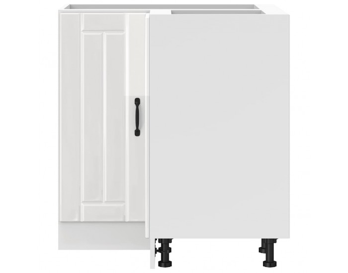 Sonata H Кухненски ъглов шкаф Lucca, бял гланц, инженерно дърв