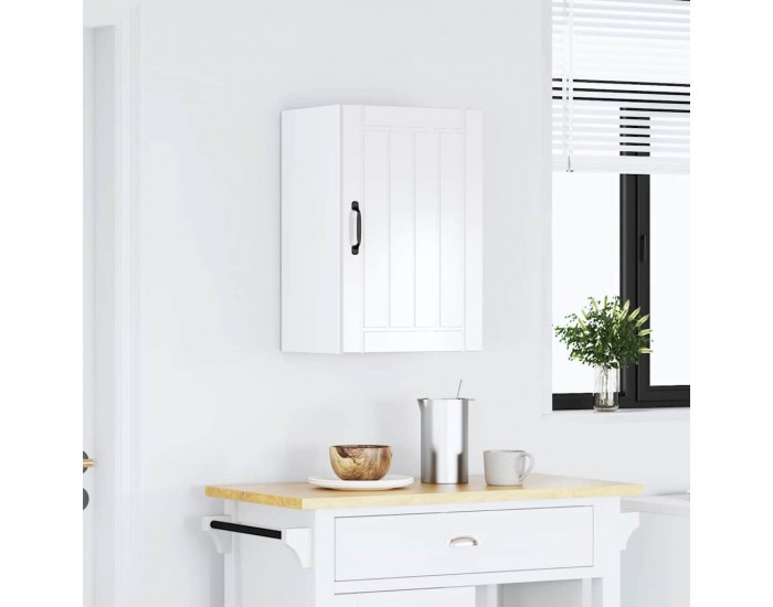 Sonata H Кухненски стенен шкаф Lucca, бял гланц, инженерно дърво
