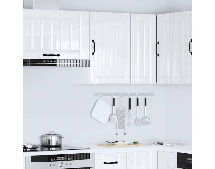 Sonata H Кухненски стенен шкаф Lucca, бял гланц, инженерно дърво