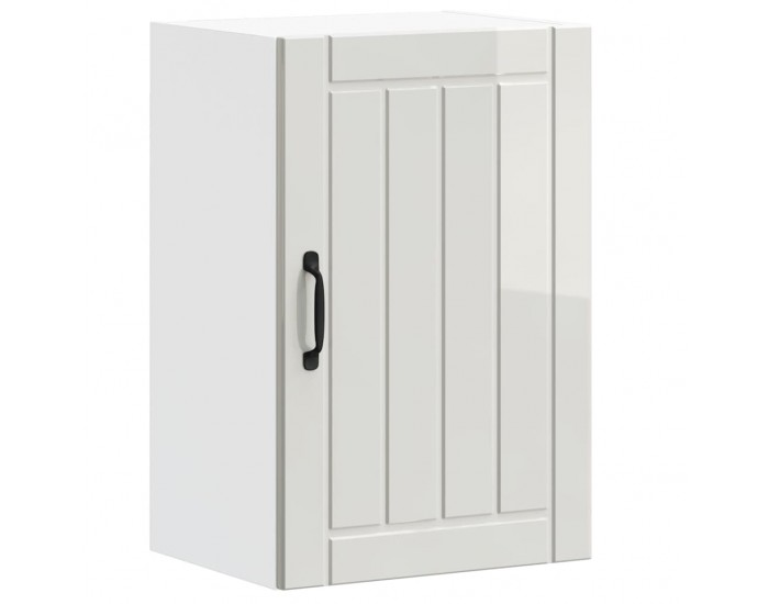 Sonata H Кухненски стенен шкаф Lucca, бял гланц, инженерно дърво