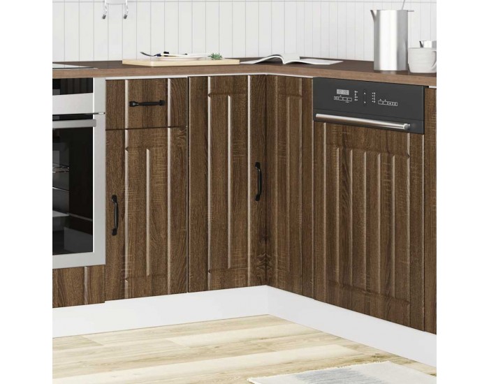 Sonata H Кухненски ъглов шкаф Lucca, кафяв дъб, инженерно дърво