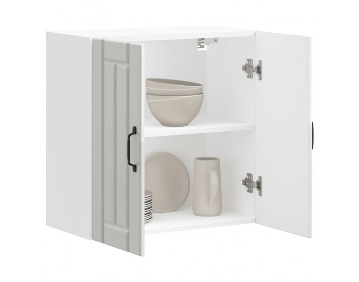 Sonata H Кухненски стенен шкаф Lucca, бял гланц, инженерно дърво