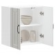 Sonata H Кухненски стенен шкаф Lucca, бял гланц, инженерно дърво