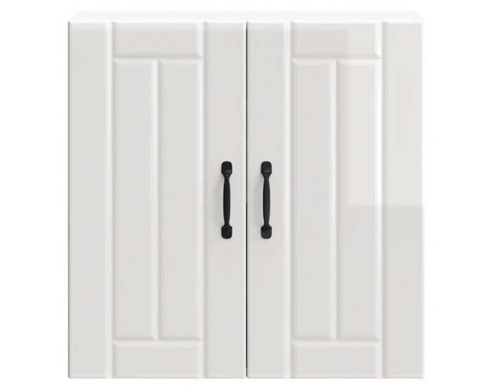 Sonata H Кухненски стенен шкаф Lucca, бял гланц, инженерно дърво