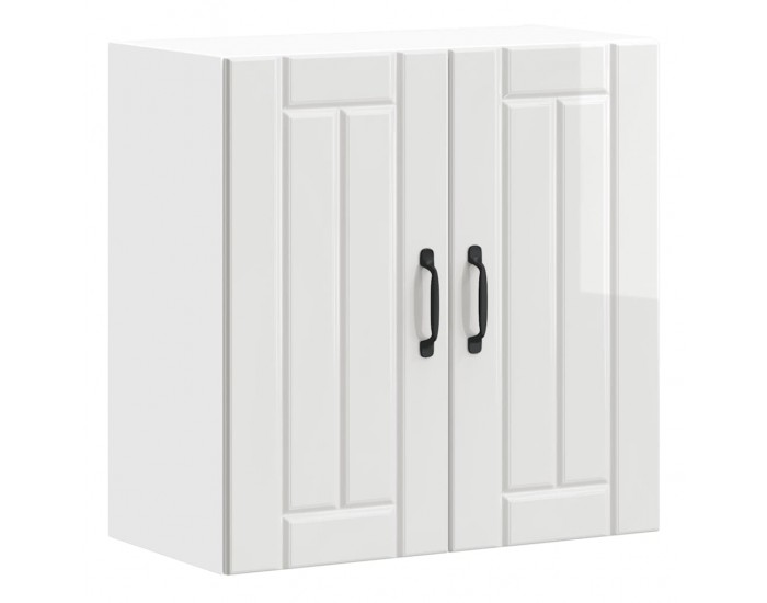 Sonata H Кухненски стенен шкаф Lucca, бял гланц, инженерно дърво