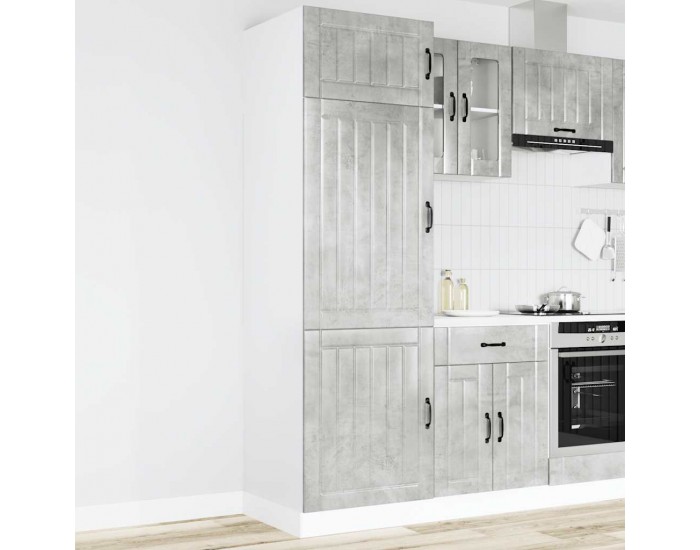 Sonata H Кухненски шкаф Lucca, бетонно сив, инженерно дърво