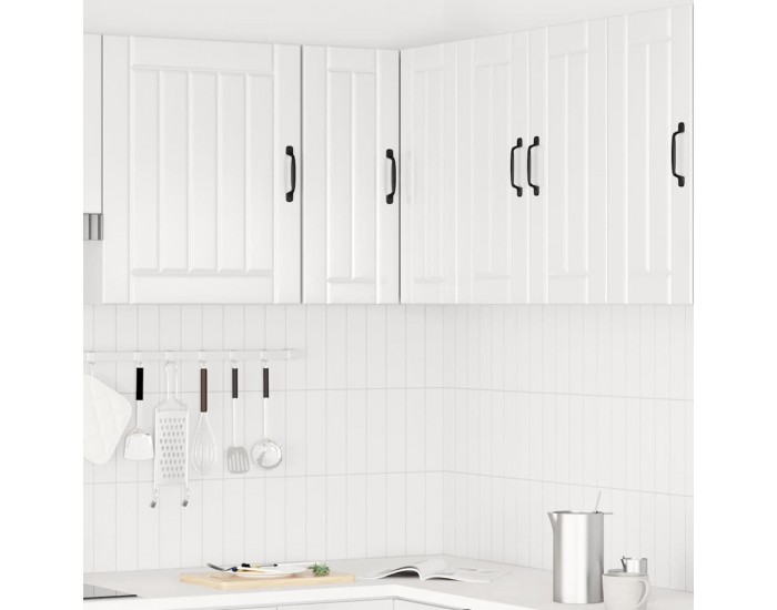 Sonata H Кухненски стенен ъглов шкаф Lucca, бял гланц, инженерно дърво