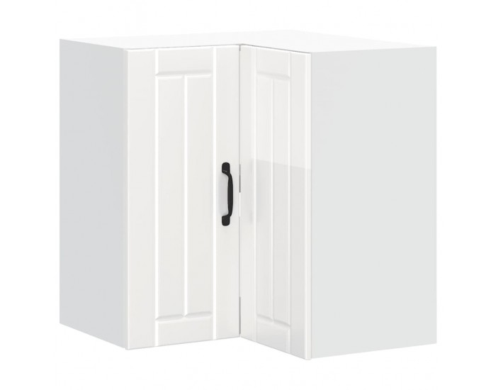 Sonata H Кухненски стенен ъглов шкаф Lucca, бял гланц, инженерно дърво