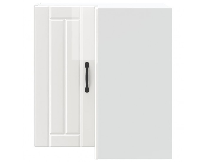 Sonata H Кухненски стенен ъглов шкаф Lucca, бял гланц, инженерно дърво