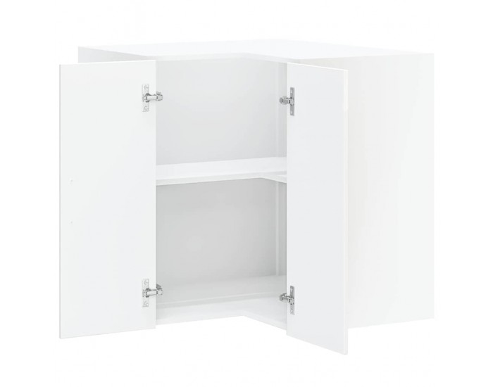 Sonata H Кухненски стенен ъглов шкаф Lucca, бял гланц, инженерно дърво