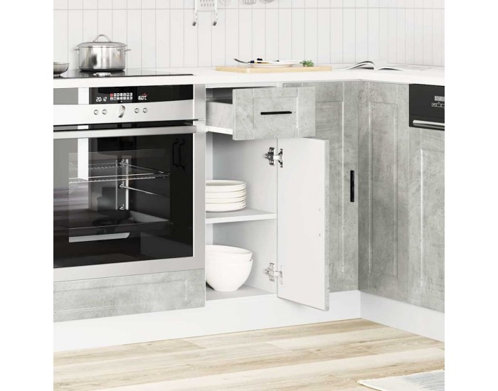 Sonata H Кухненски шкаф Porto, бетонно сив, инженерно дърво