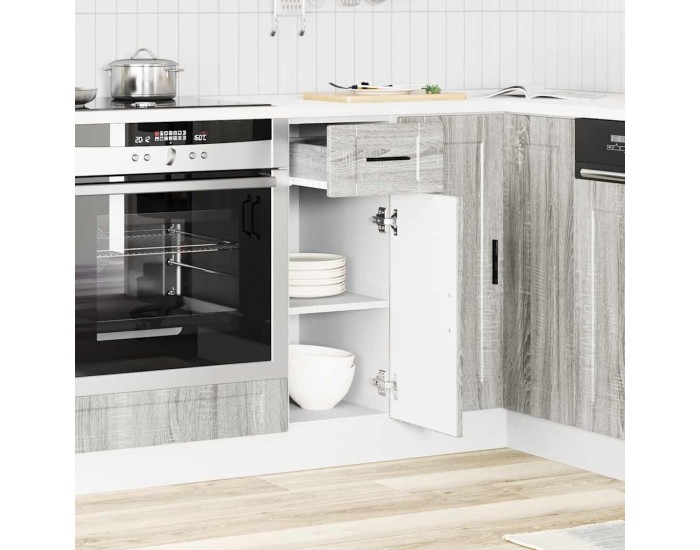 Sonata H Кухненски шкаф Porto, сив сонома, инженерно дърво