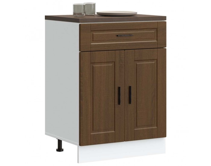 Sonata H Кухненски шкаф Porto, кафяв дъб, инженерно дърво