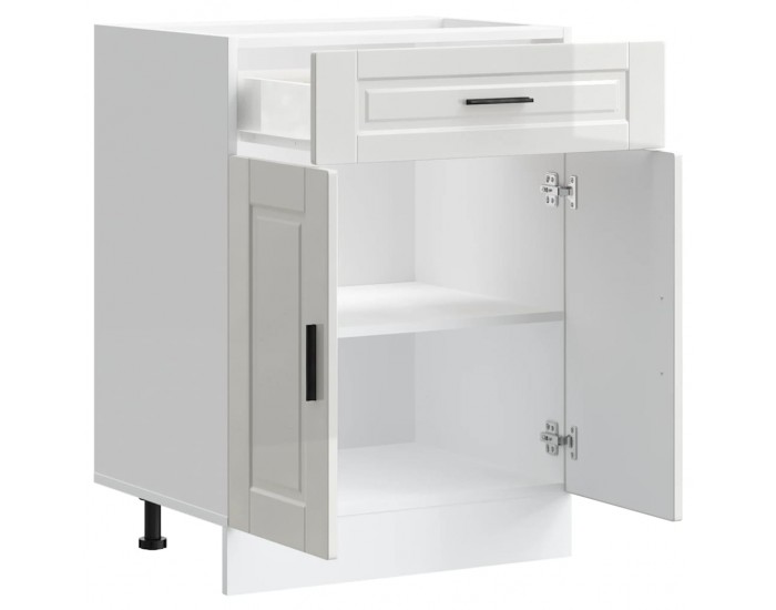 Sonata H Кухненски шкаф Porto, бял гланц, инженерно дърво