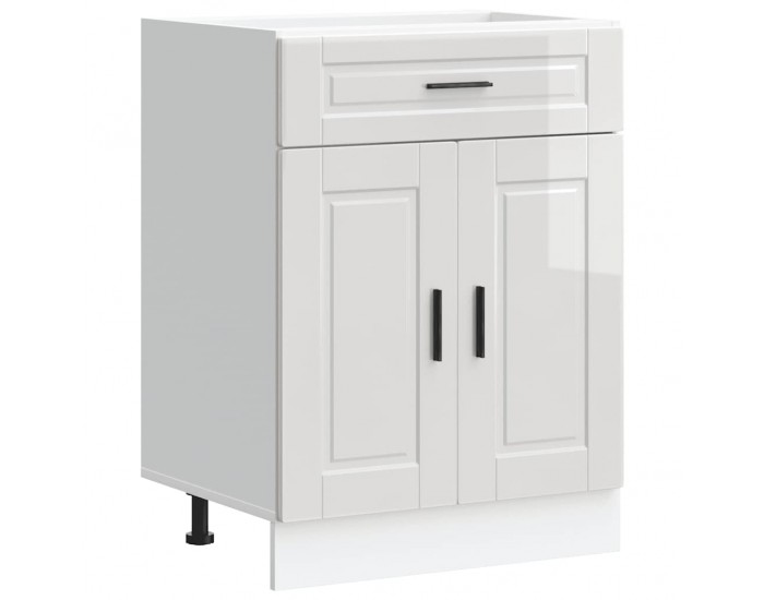 Sonata H Кухненски шкаф Porto, бял гланц, инженерно дърво