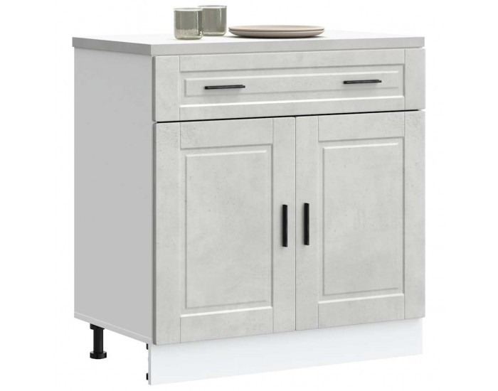 Sonata H Кухненски шкаф Porto, бетонно сив, инженерно дърво