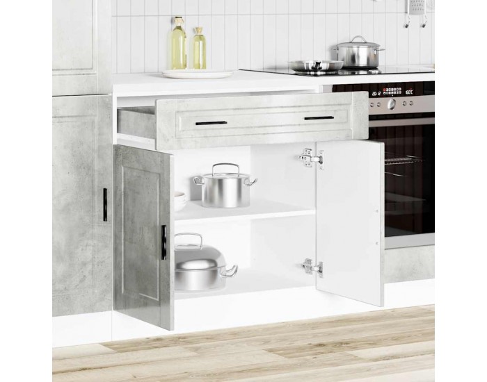 Sonata H Кухненски шкаф Porto, бетонно сив, инженерно дърво