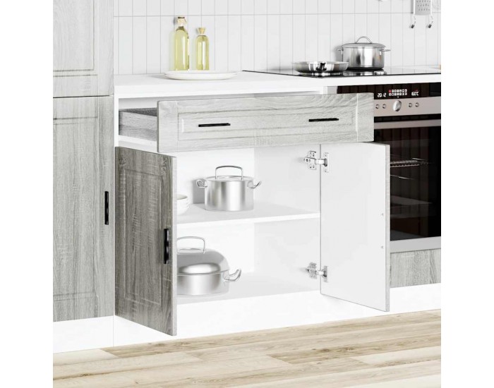 Sonata H Кухненски шкаф Porto, сив сонома, инженерно дърво