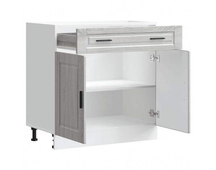 Sonata H Кухненски шкаф Porto, сив сонома, инженерно дърво