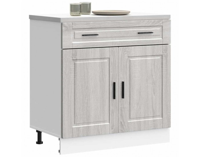 Sonata H Кухненски шкаф Porto, сив сонома, инженерно дърво