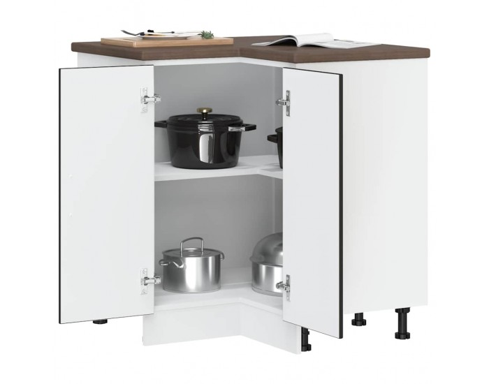 Sonata H Кухненски ъглов шкаф Porto, черен, инженерно дърво