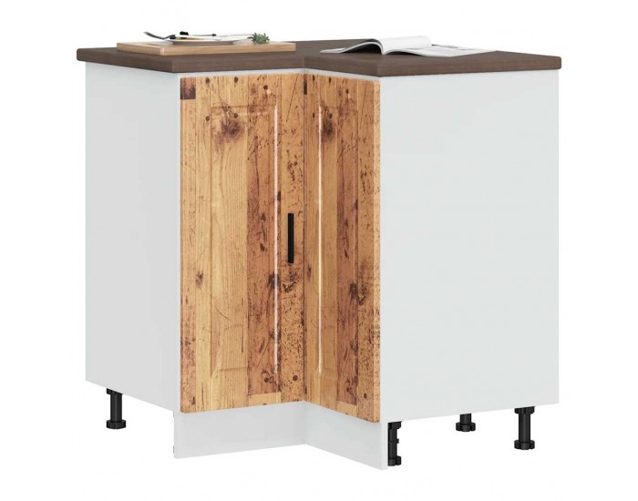 Sonata H Кухненски ъглов шкаф Porto, старо дърво, инженерно дърво