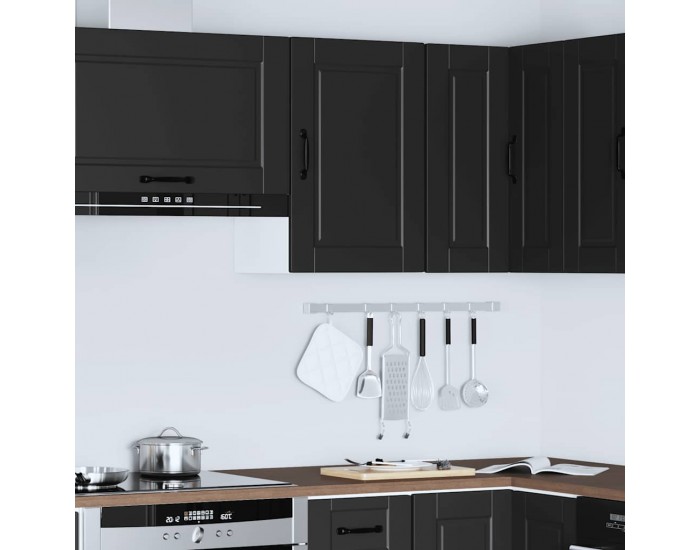 Sonata H Кухненски стенен шкаф Porto, черен, инженерно дърво