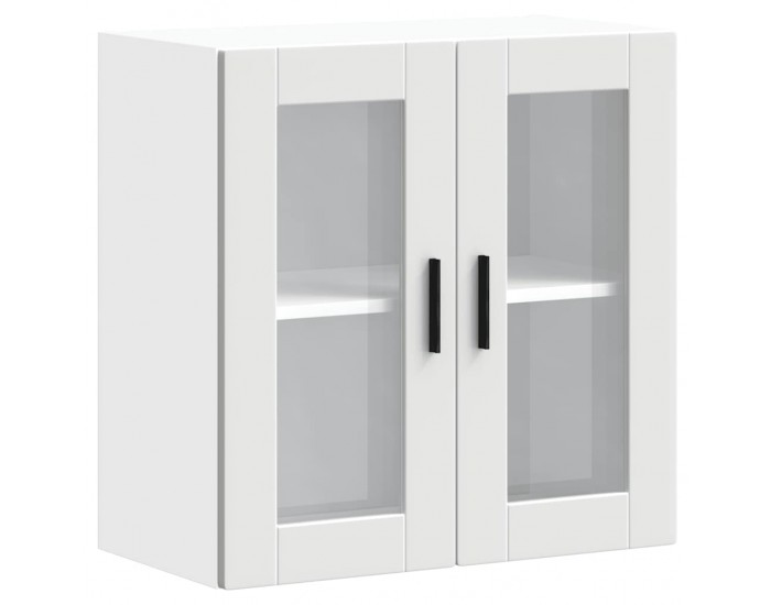 Sonata H Кухненски стенен шкаф със стъклена врата Porto бял