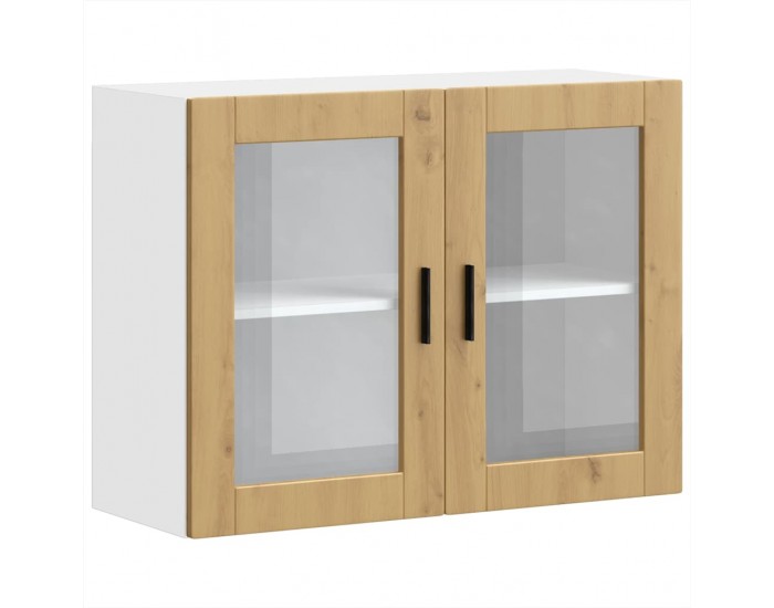 Sonata H Кухненски стенен шкаф със стъклена врата Porto дъб артизан