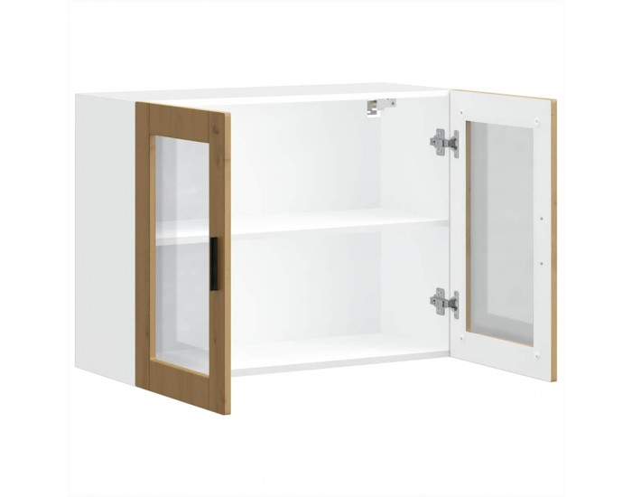 Sonata H Кухненски стенен шкаф със стъклена врата Porto дъб артизан