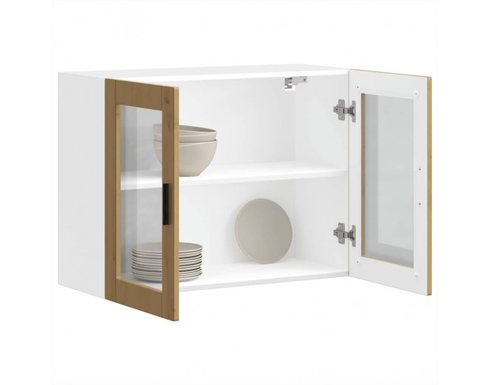 Sonata H Кухненски стенен шкаф със стъклена врата Porto дъб артизан