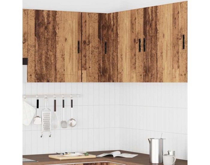 Sonata H Кухненски стенен ъглов шкаф Porto, старо дърво, инженерно дърво