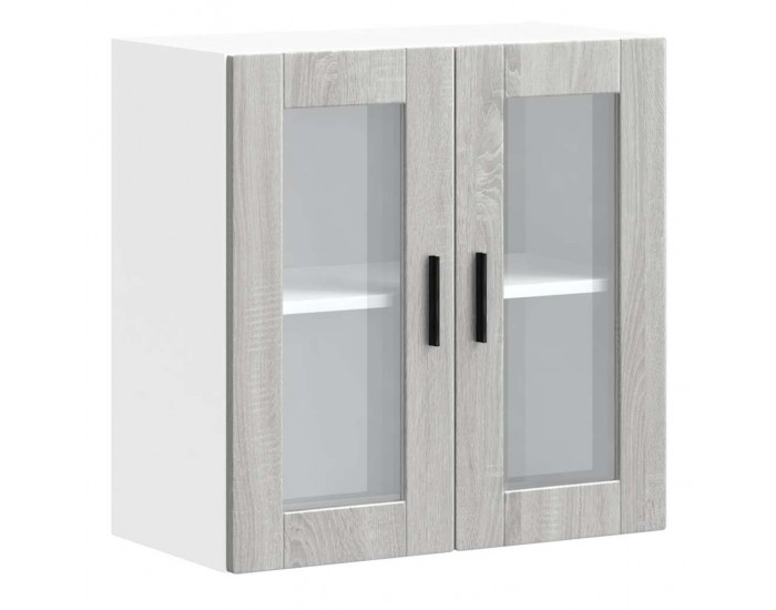 Sonata H Кухненски стенен шкаф със стъклена врата Porto сив сонома