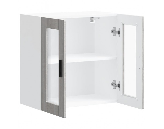 Sonata H Кухненски стенен шкаф със стъклена врата Porto сив сонома