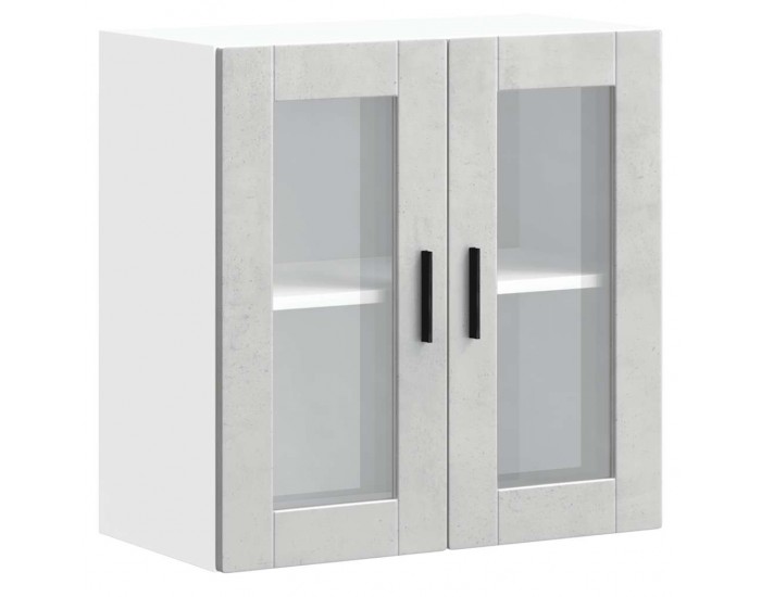 Sonata H Кухненски стенен шкаф със стъклена врата Porto бетонно сив