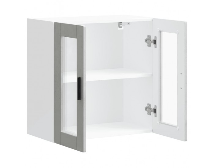 Sonata H Кухненски стенен шкаф със стъклена врата Porto бетонно сив