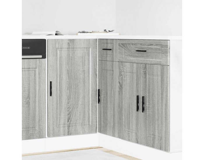 Sonata H Кухненски шкаф Porto, сив сонома, инженерна дървесина